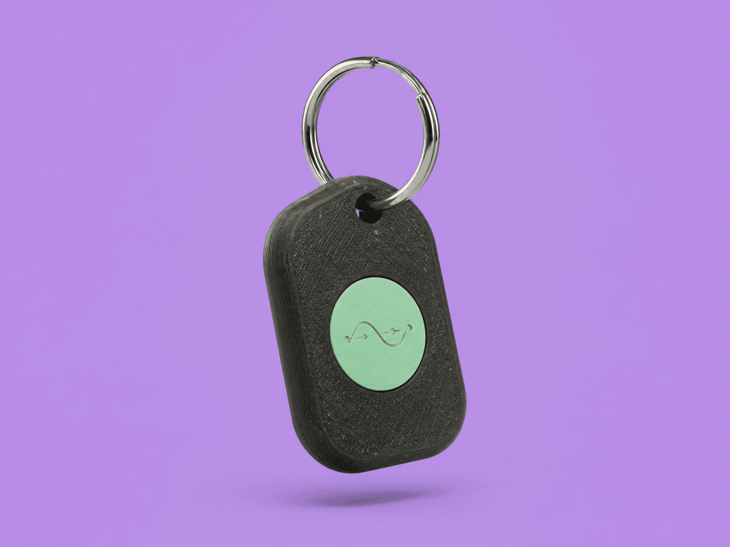Llavero NFC negro impreso en 3D